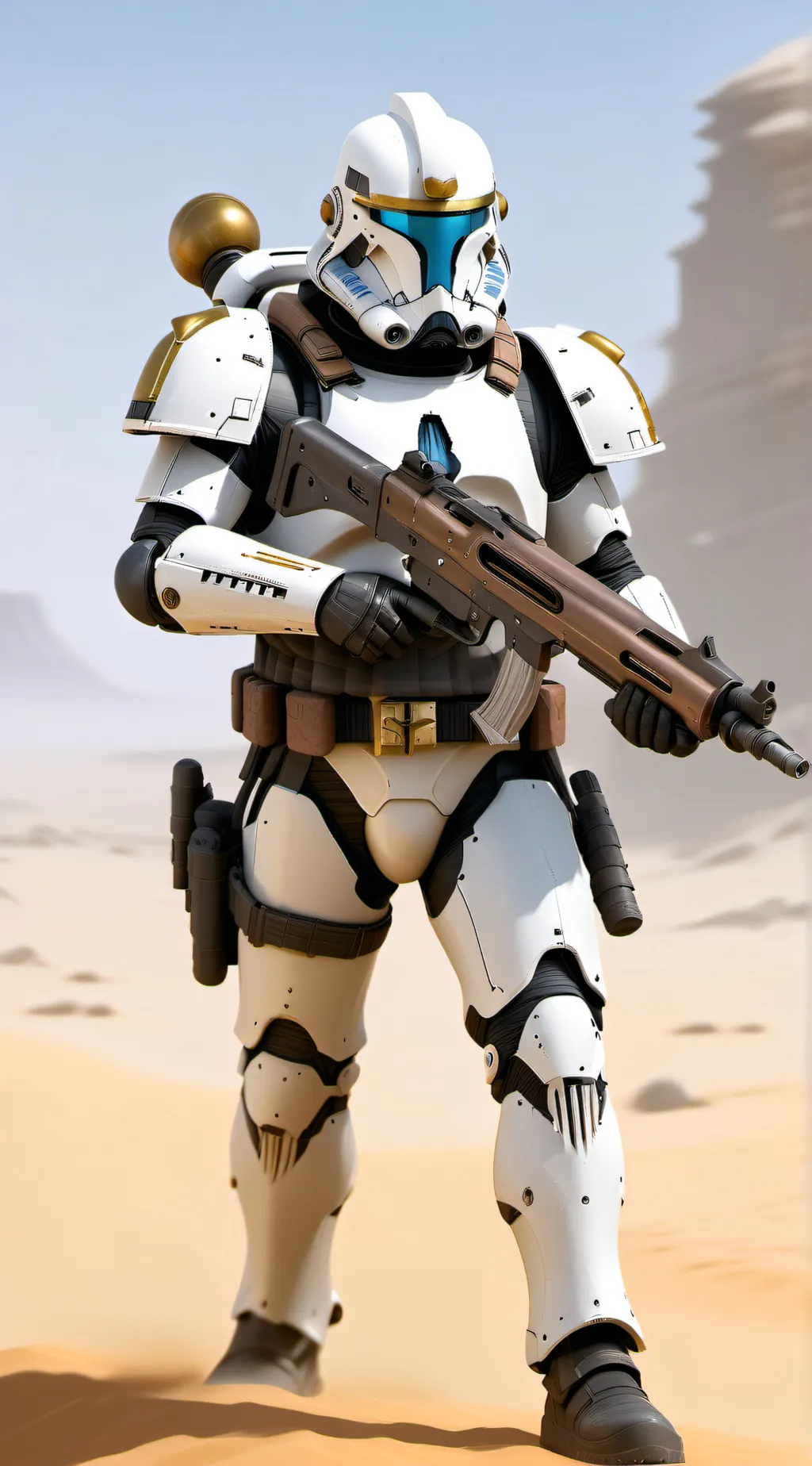 ai character: Clone x warhammer background