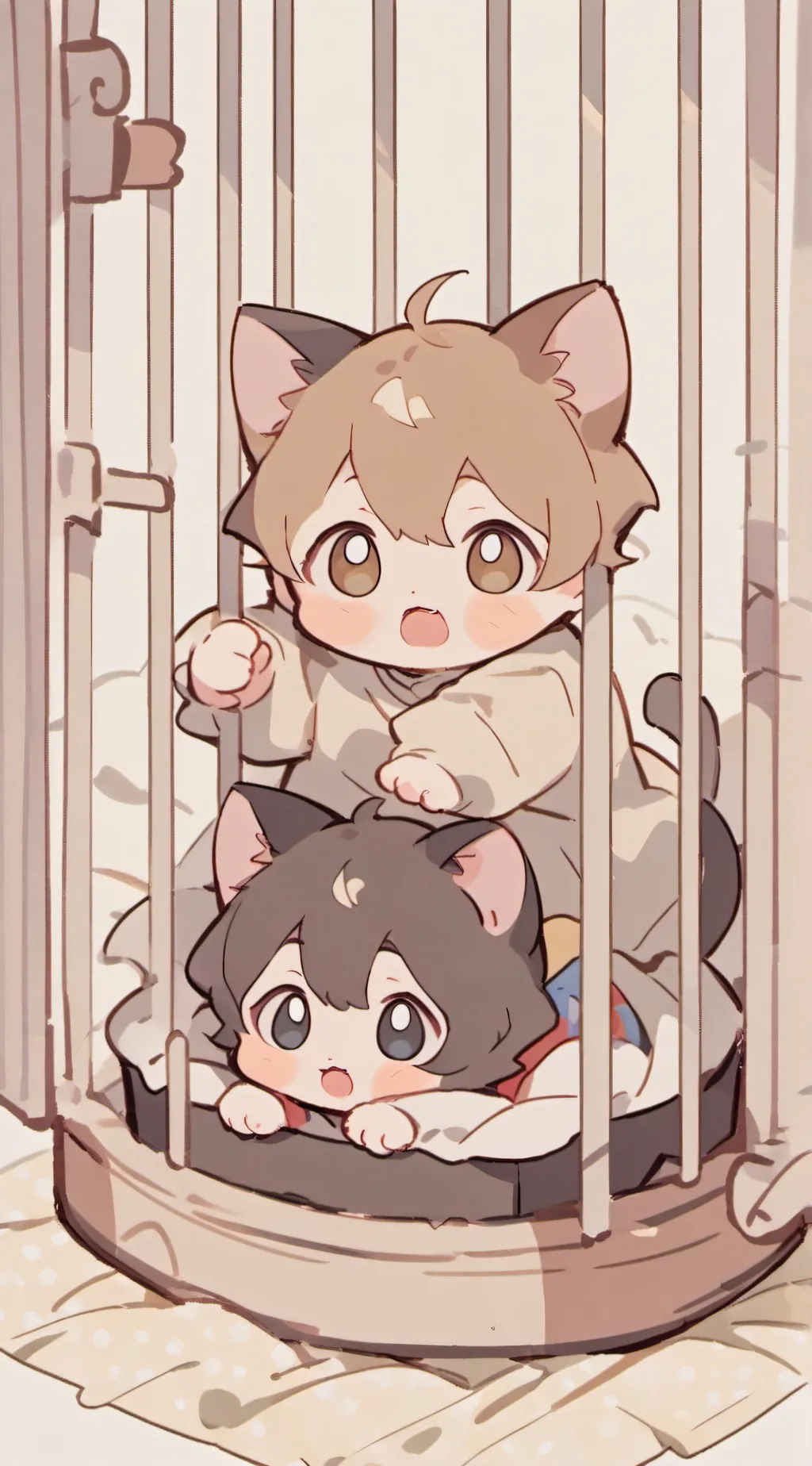 ai character: hybrid shop background