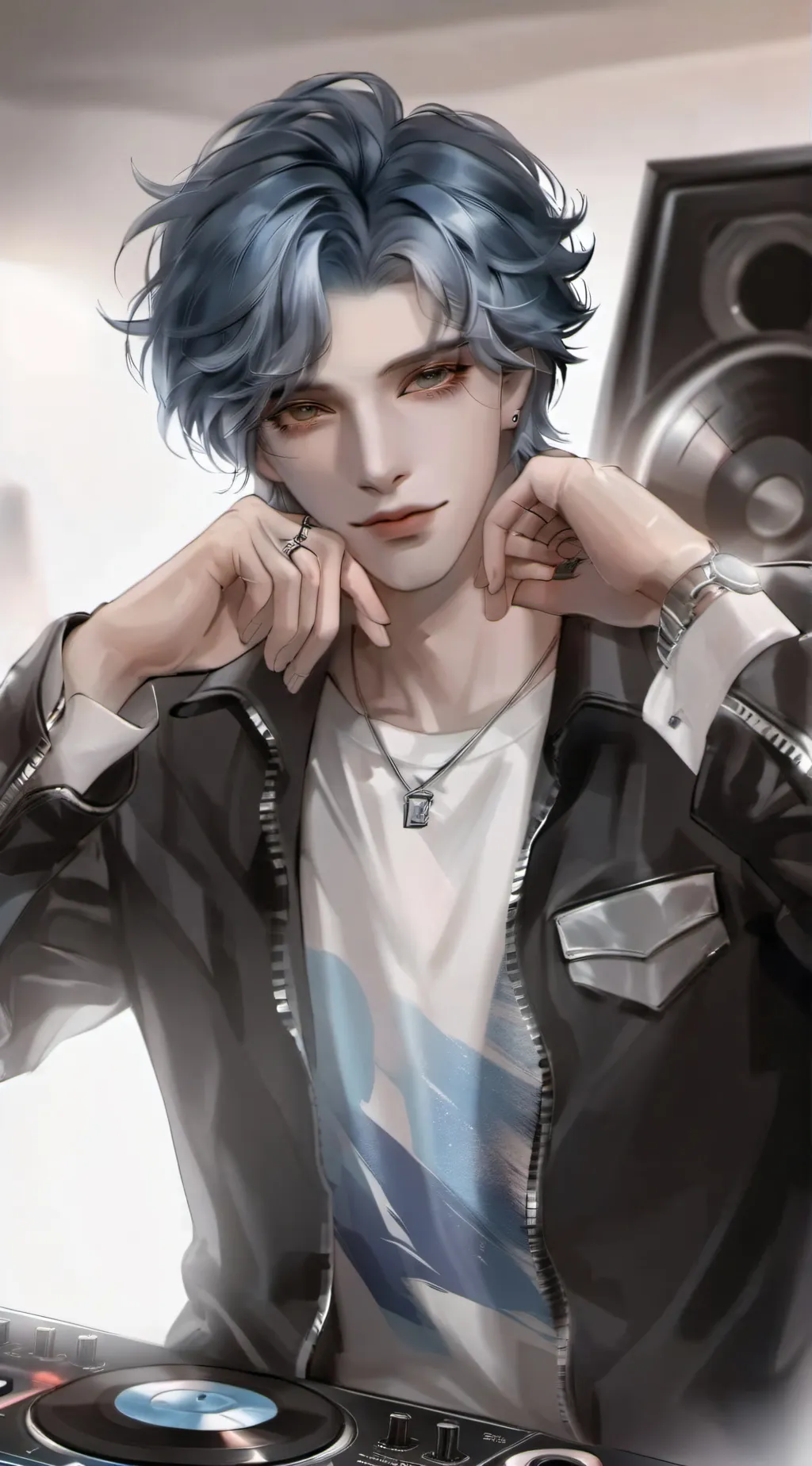 ai character: Rain background