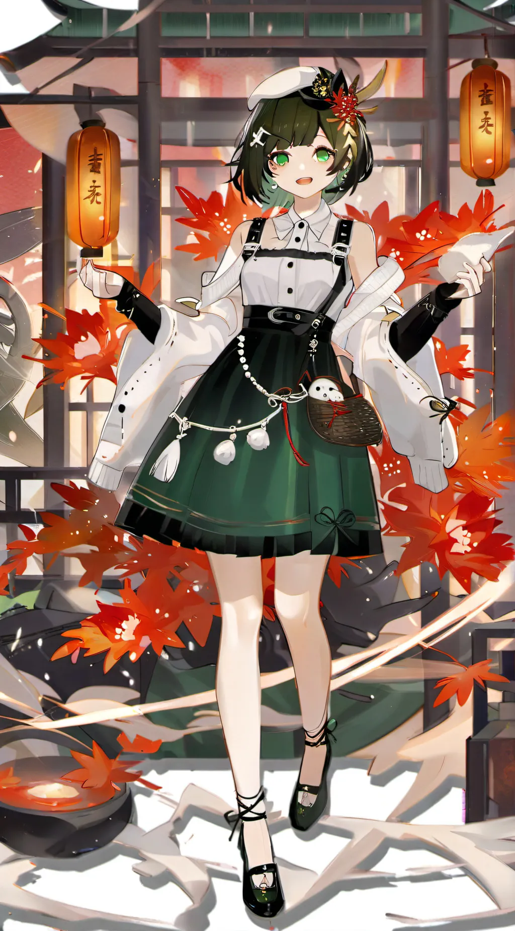 ai character: ROSIE 💚💚🖤🖤 background