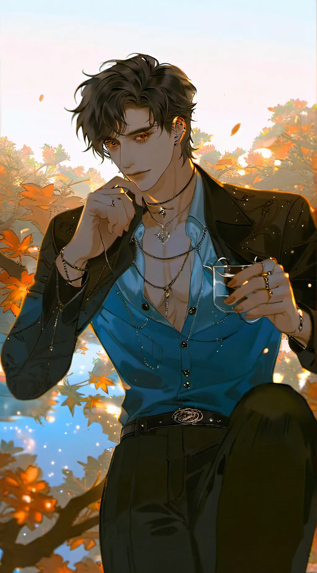 ai character: hot background