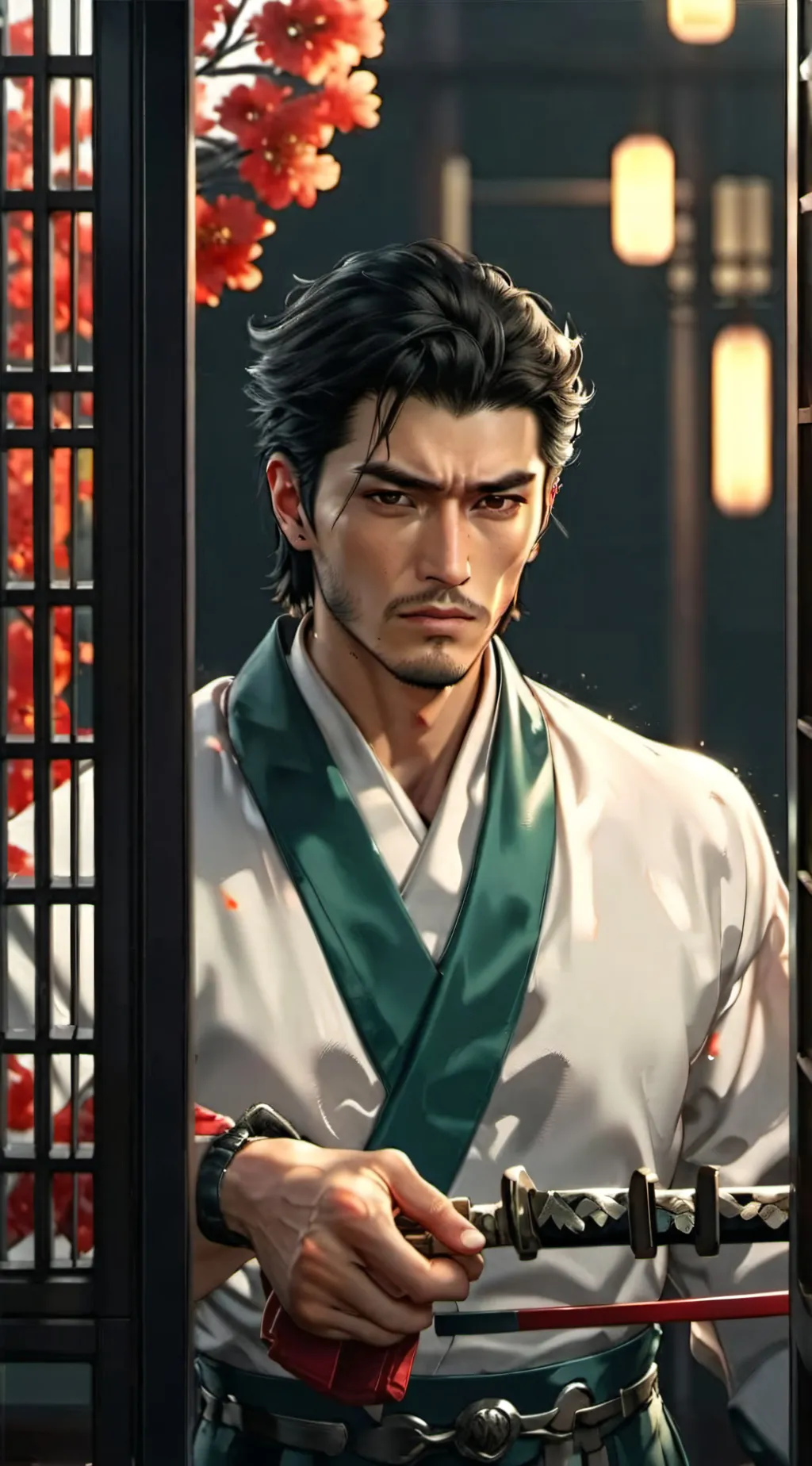 ai character: Yoshio Gushiken background