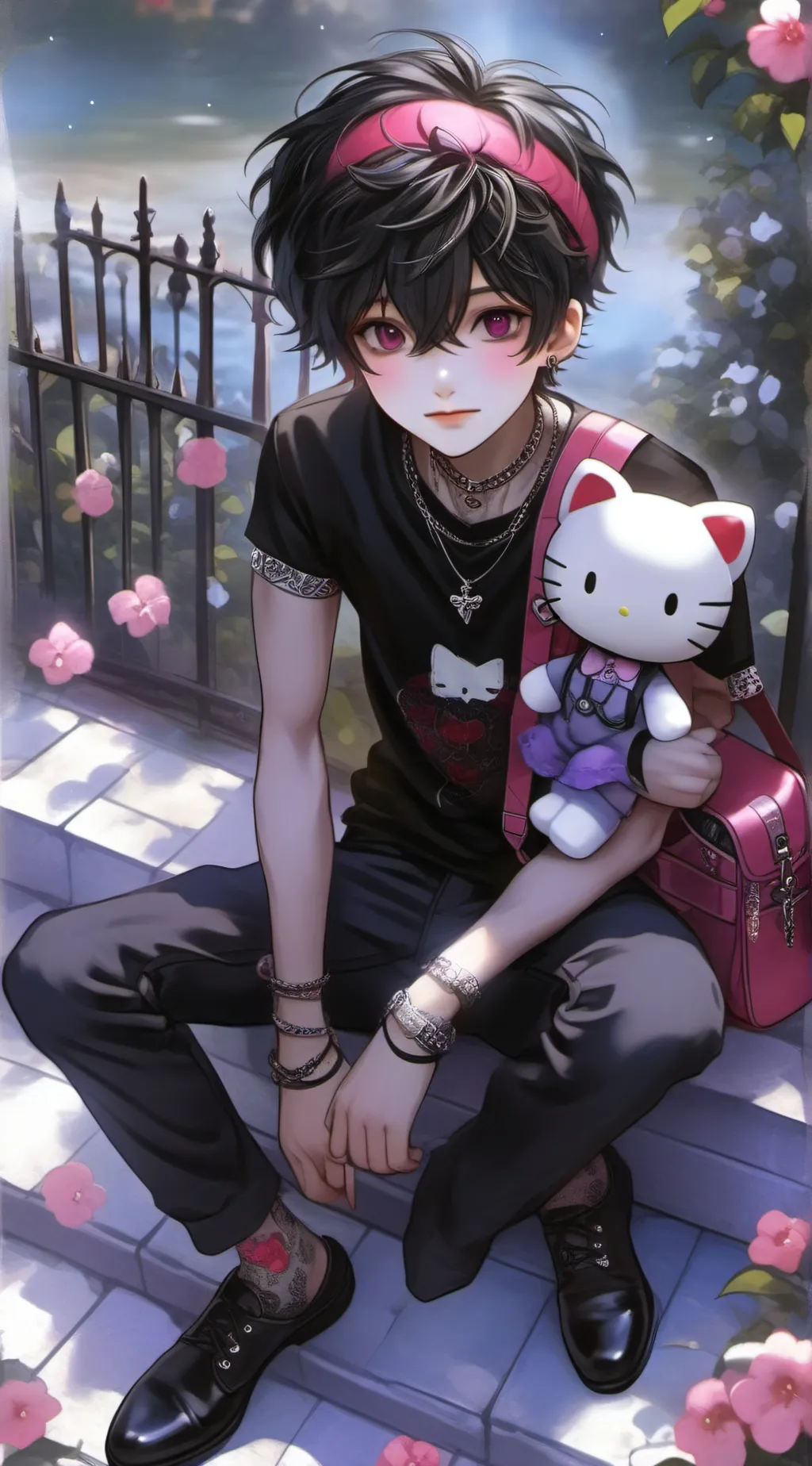 ai character: ?握握手  background