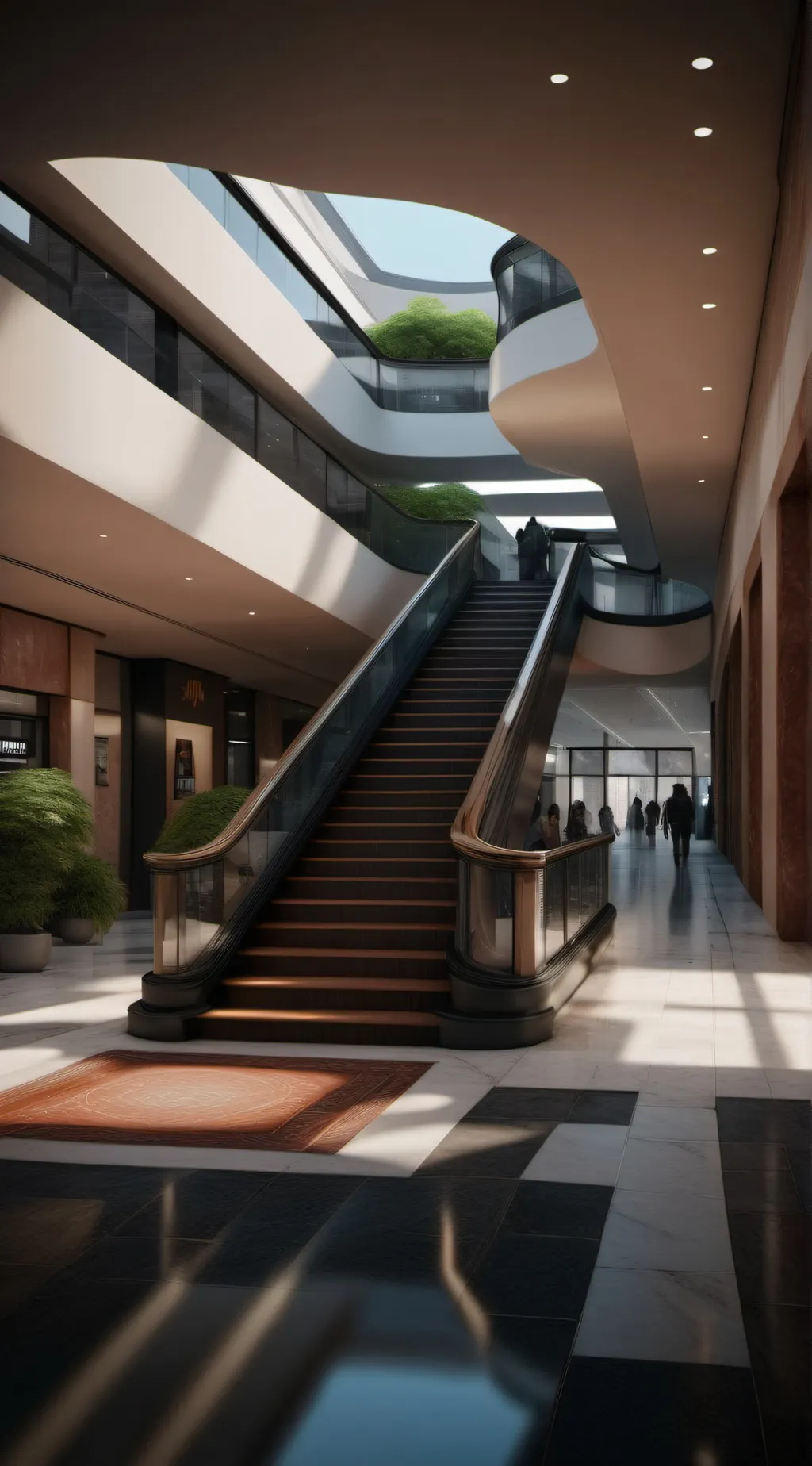 ai character: MHA at a mall background