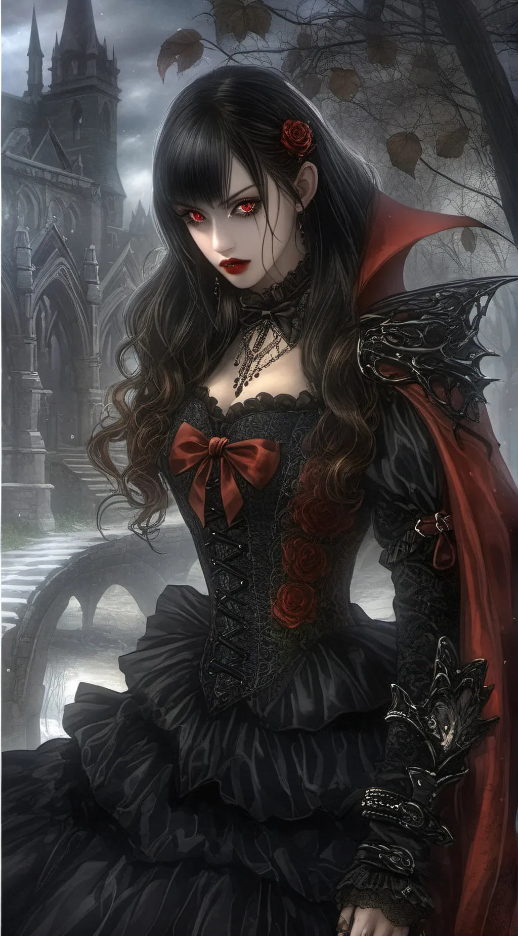 ai character: rose background