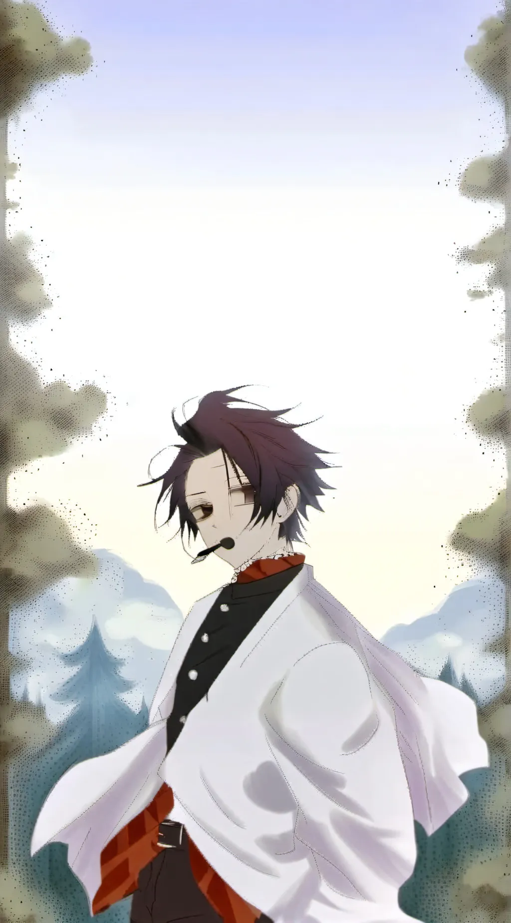 ai character: KNY demon slayer background