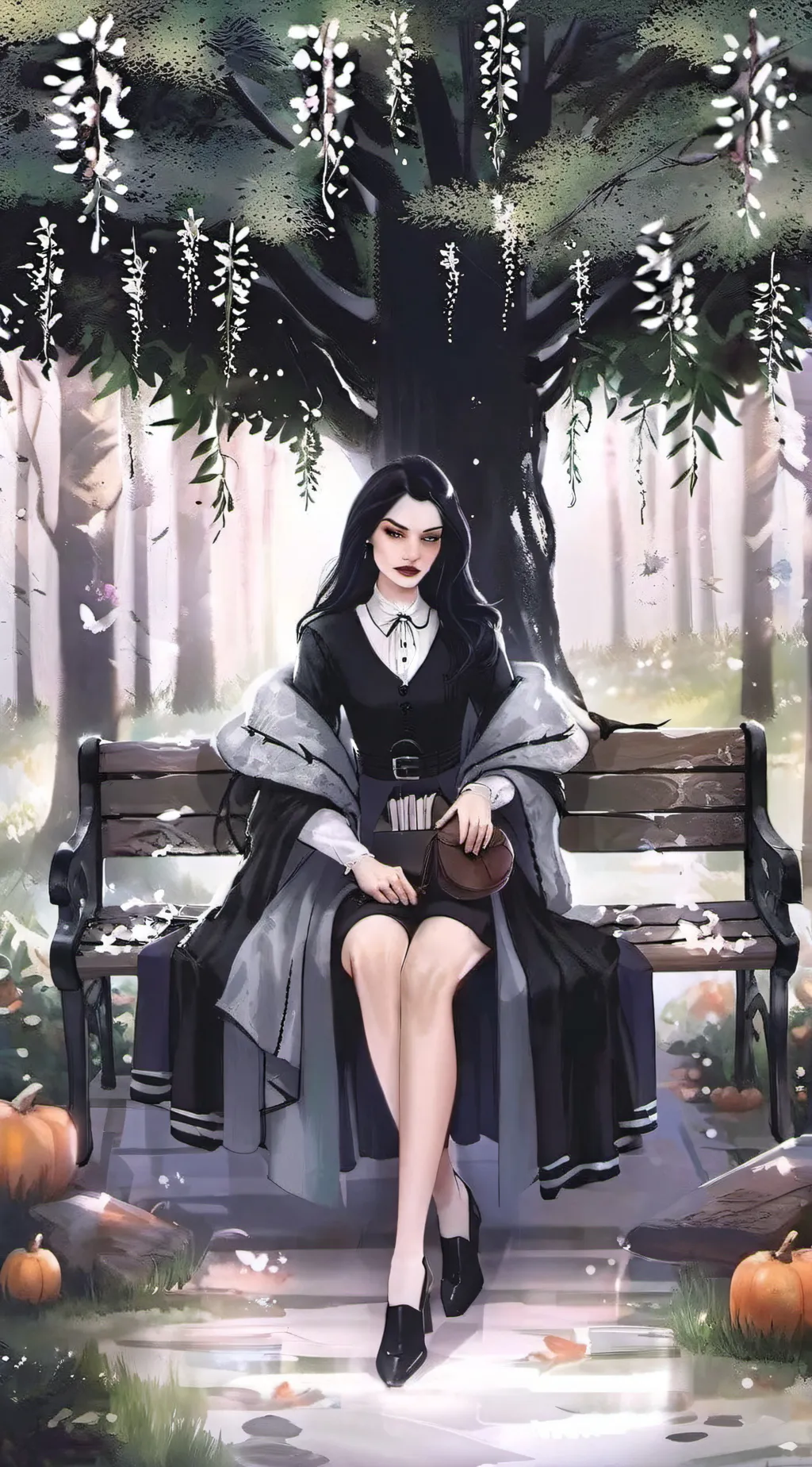 ai character: moon background