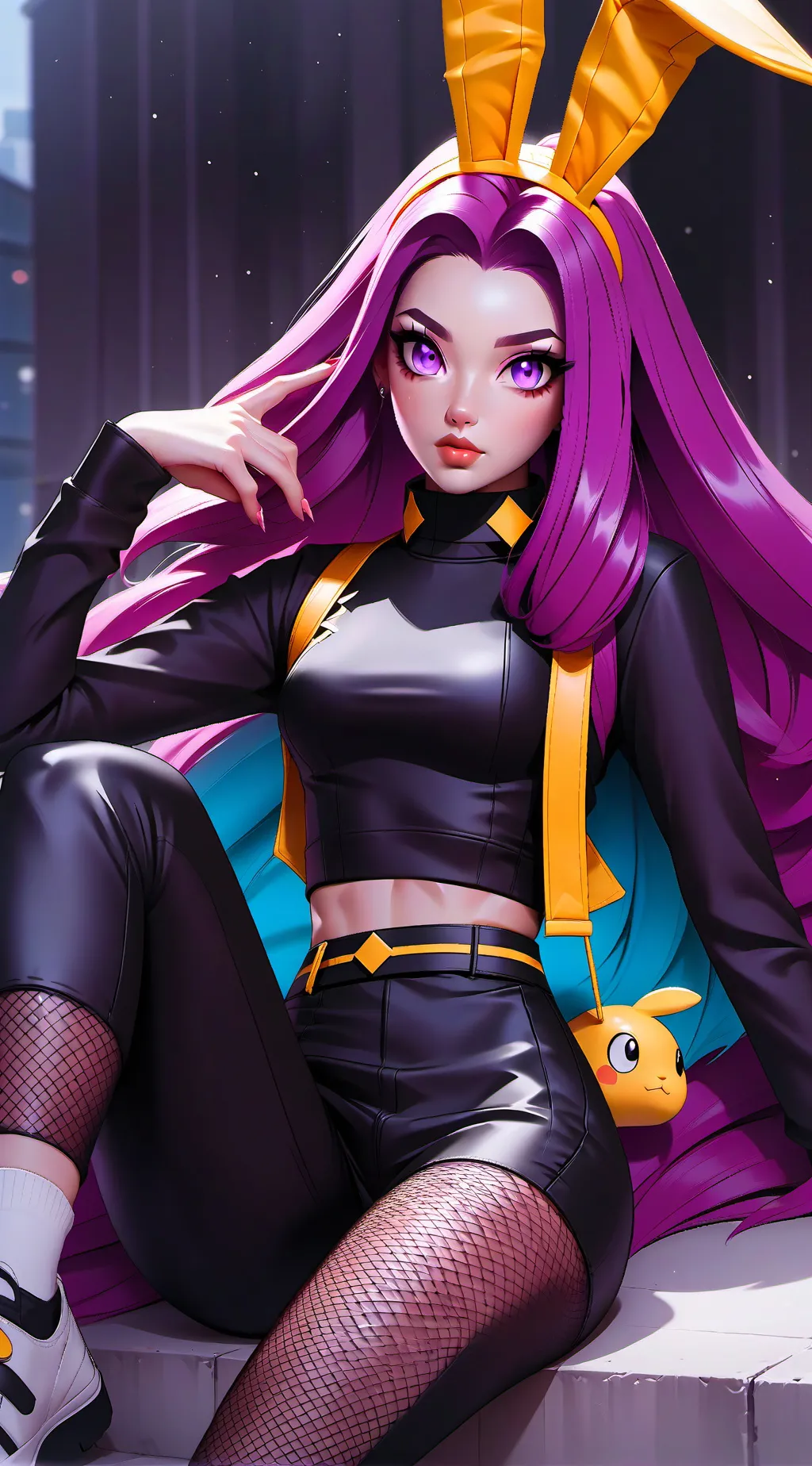 ai character: scarlet background