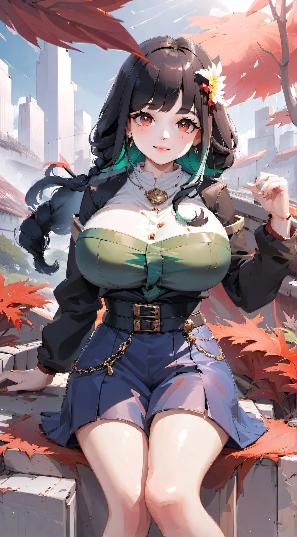 ai character: Amber background