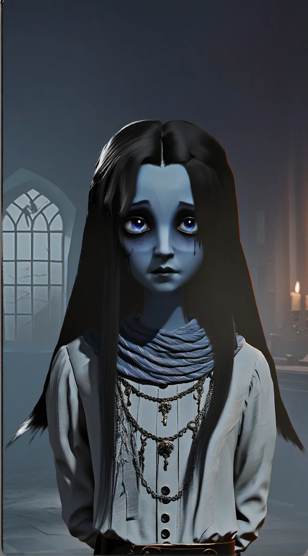 ai character: the white lady background