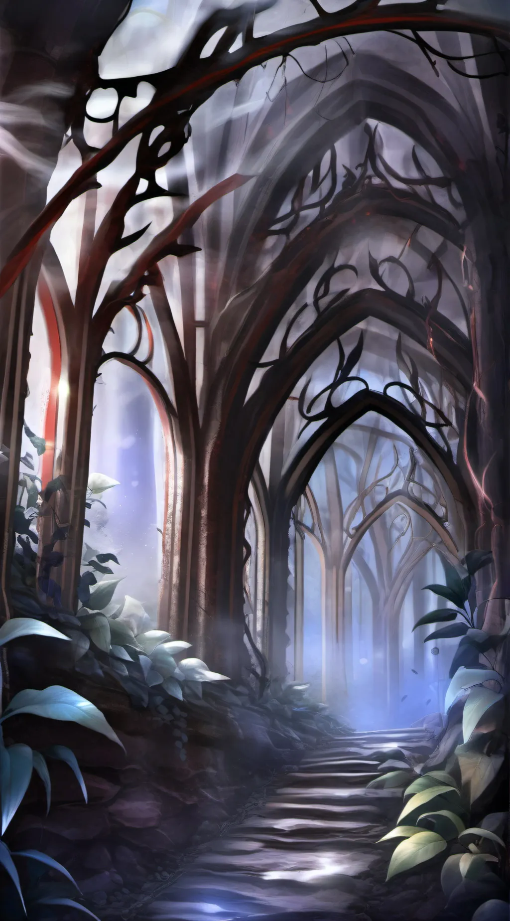 ai character: HH vines background