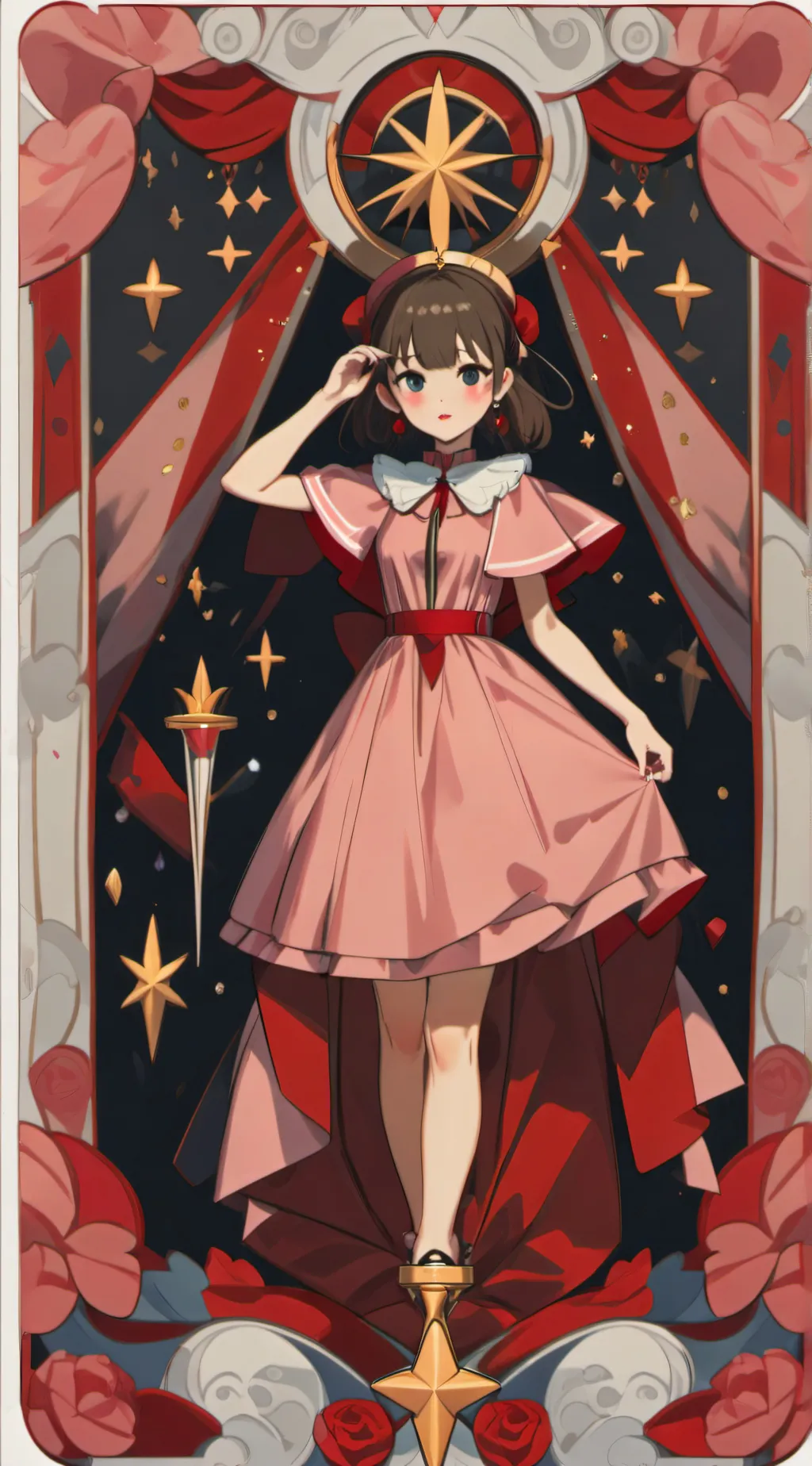 ai character: shy girl background