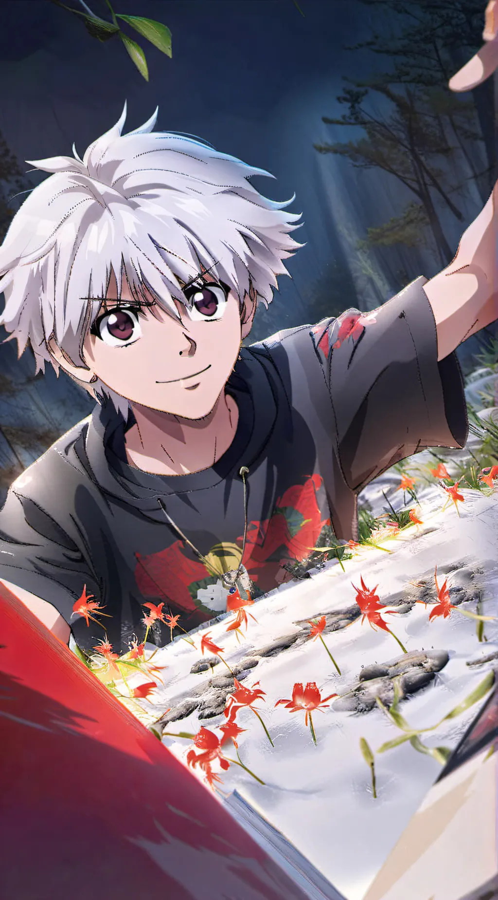 ai character: Killua zoldyk  background