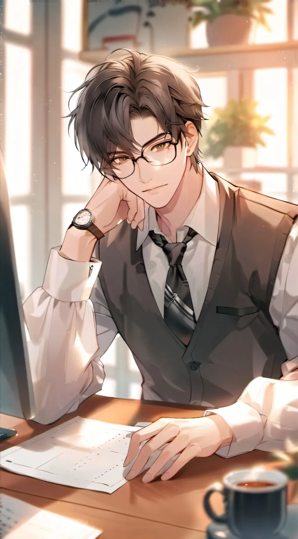 ai character: Levi  background