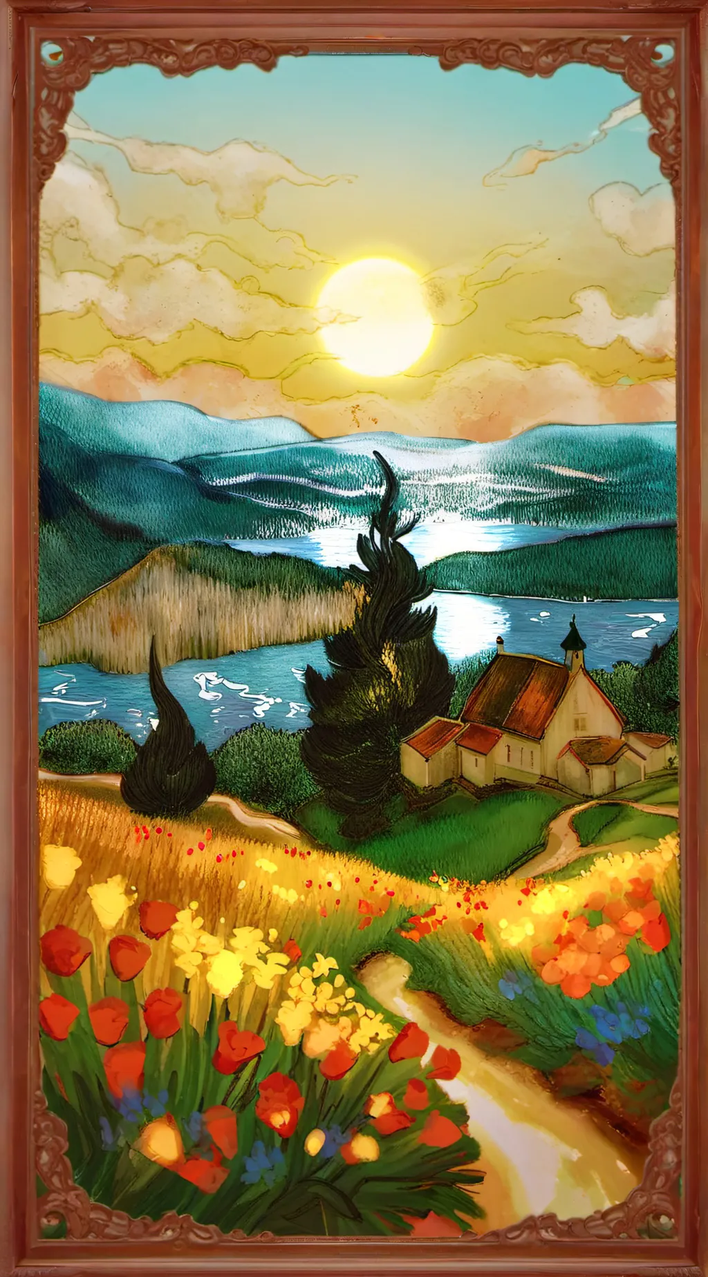 ai character: Grass background