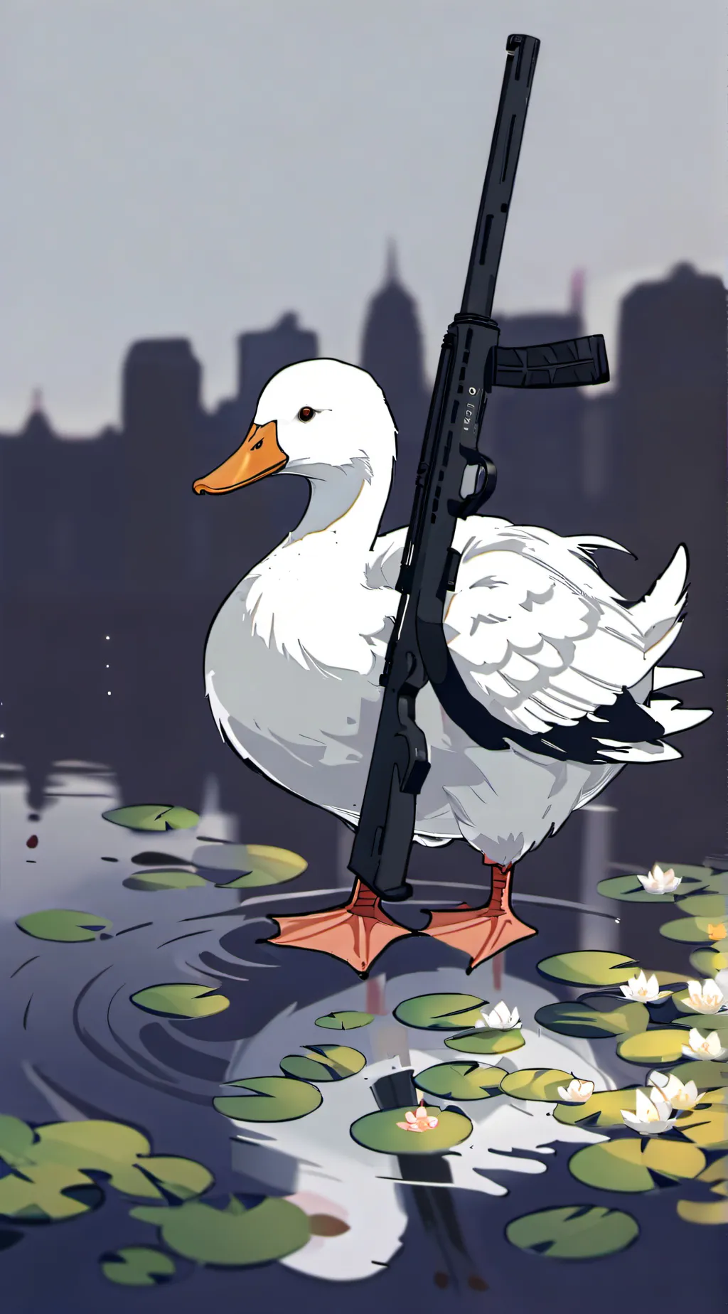 ai character: Goofy ahh duck background