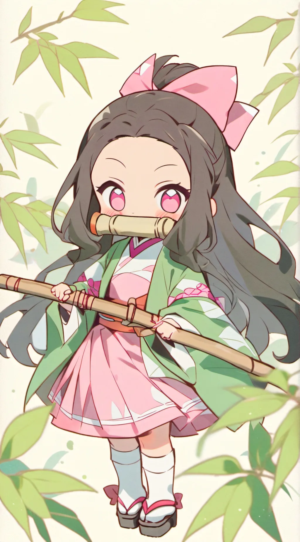ai character: *~baby nezuko~* background