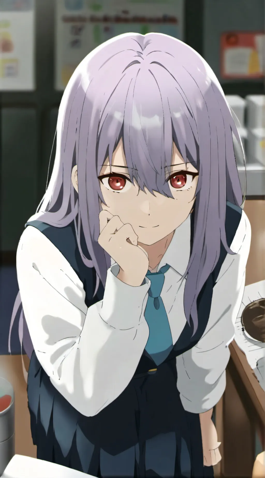 ai character: violet background