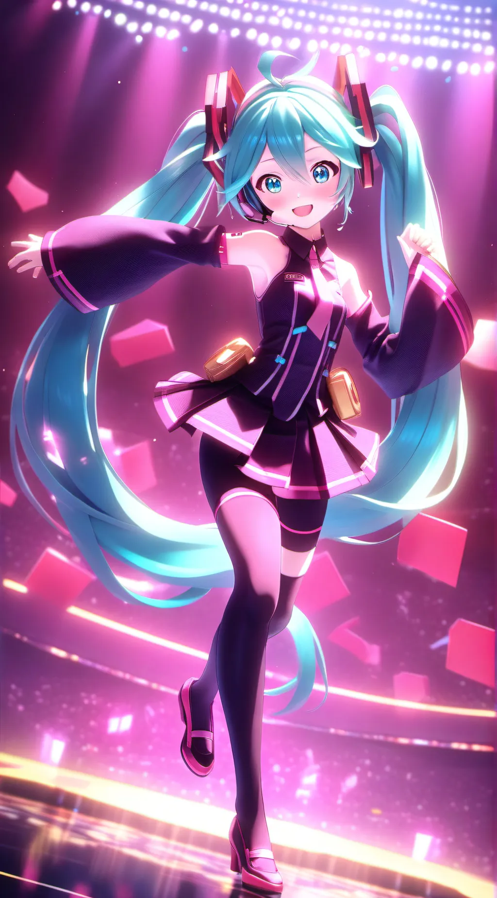 ai character: 💙Hatsune Miku💙 background