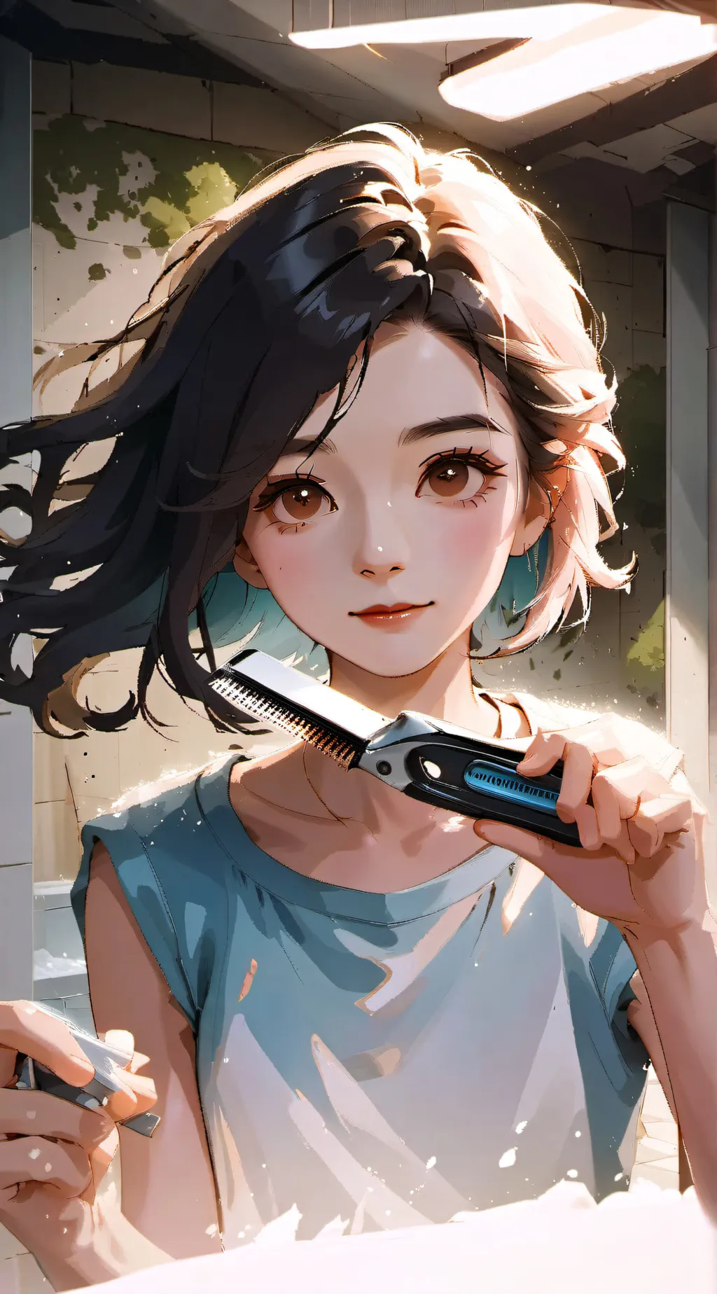 ai character: Free haircuts! background