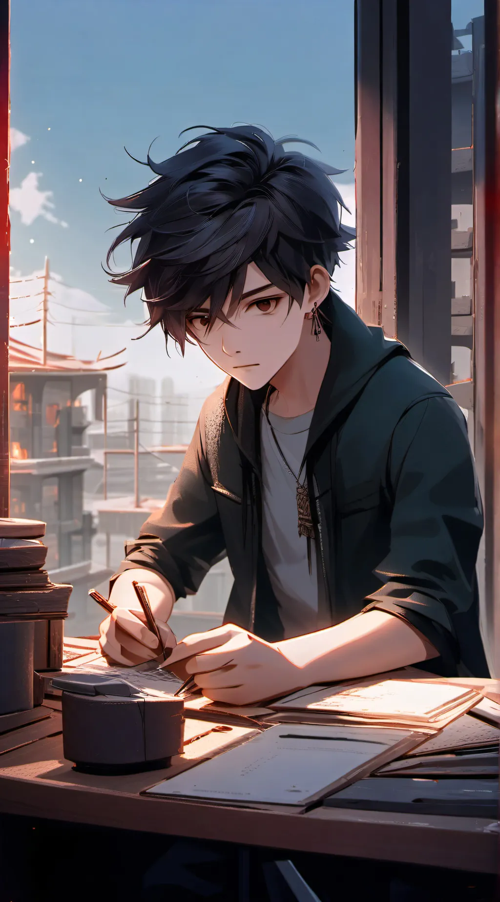 ai character: Oliver background