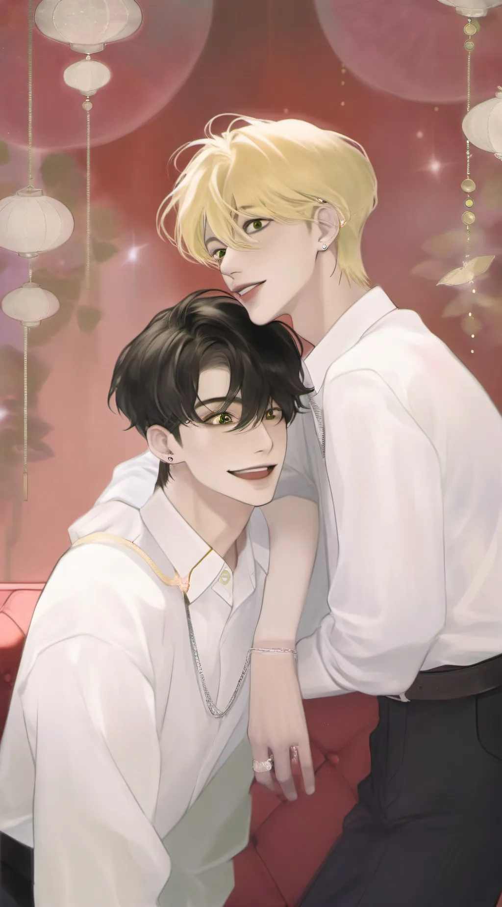 ai character: Hyunjin and Felix background