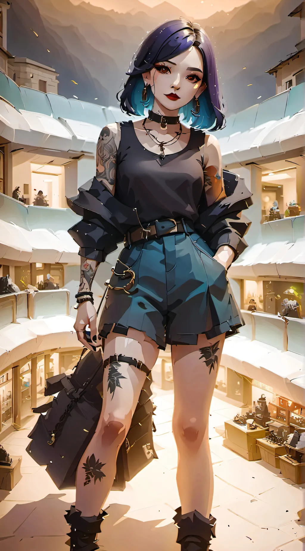 ai character: coral  background