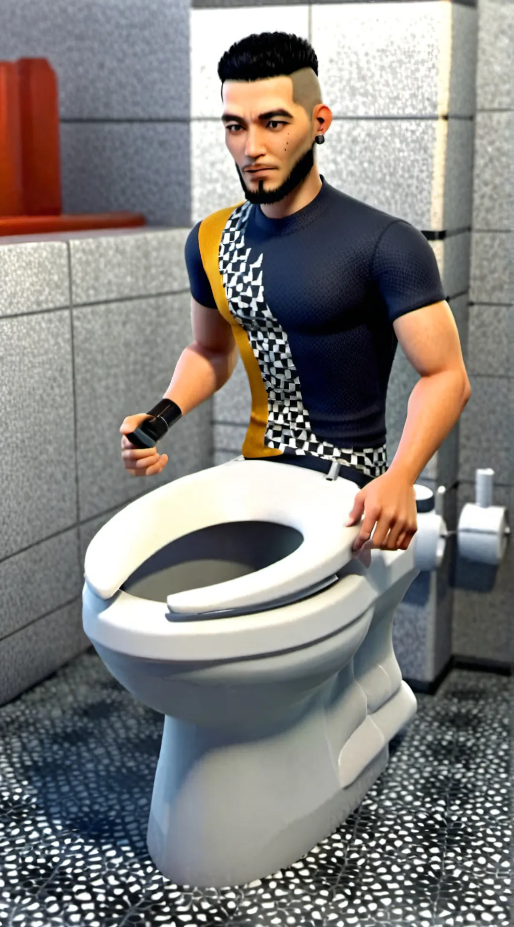 ai character: Skibidi toilet background