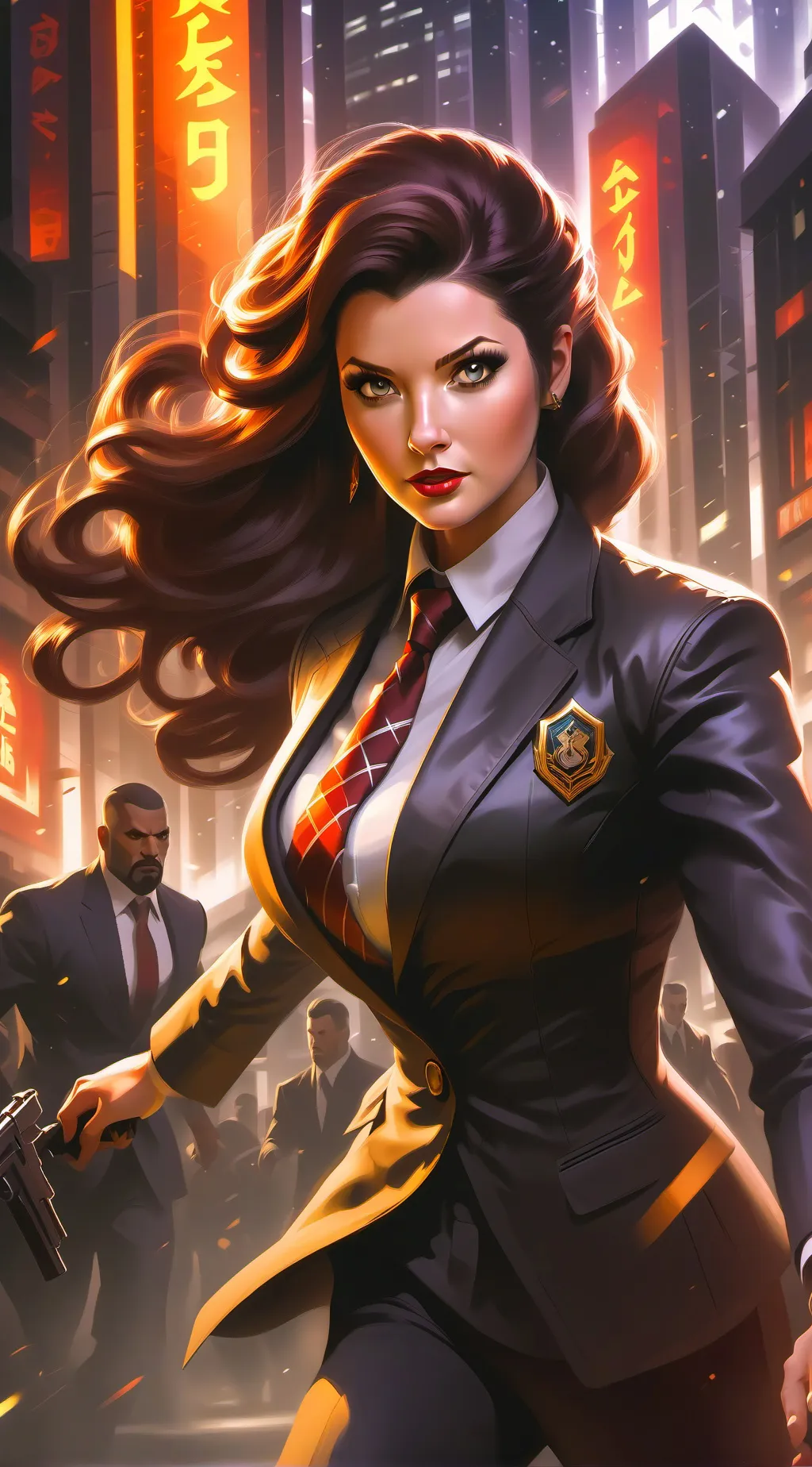 ai character: Agent black background