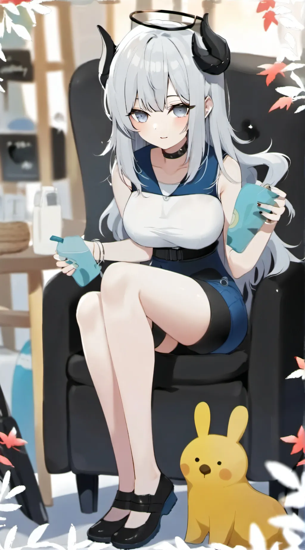 ai character: Amber background