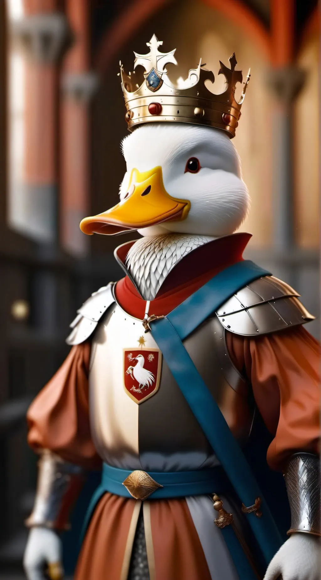 ai character: KING OF DUCKS background