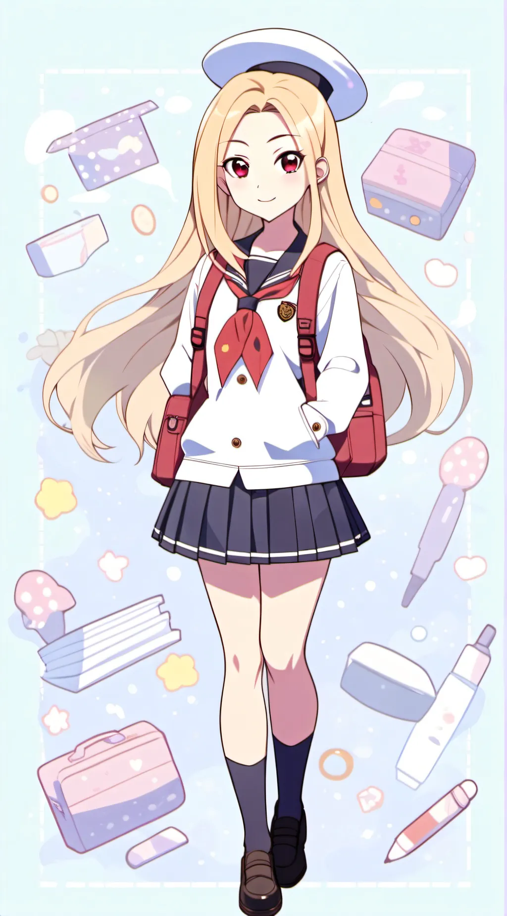 ai character: ♡♡♡Chigusa Busujim background