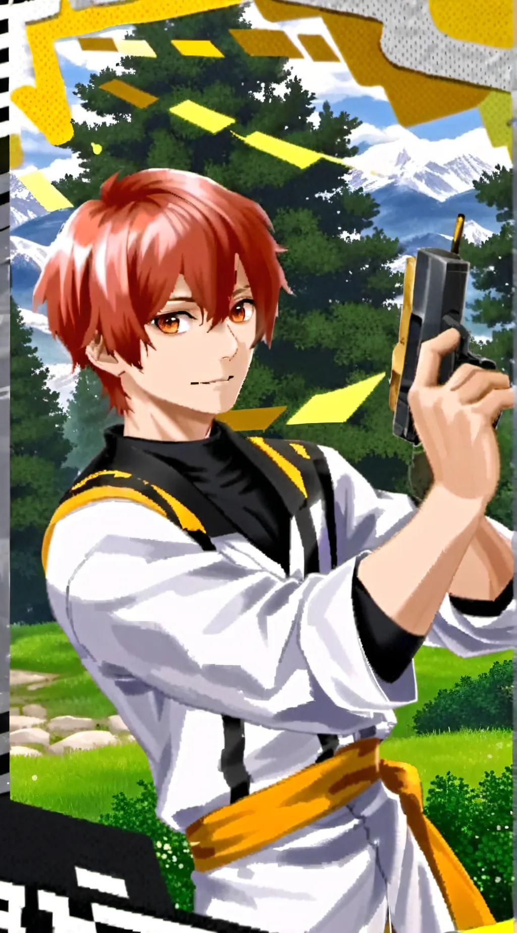 ai character: gay kissing  background