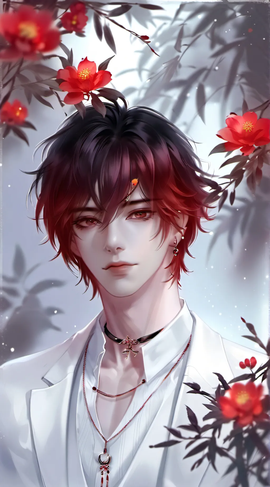 ai character: 祈白 background