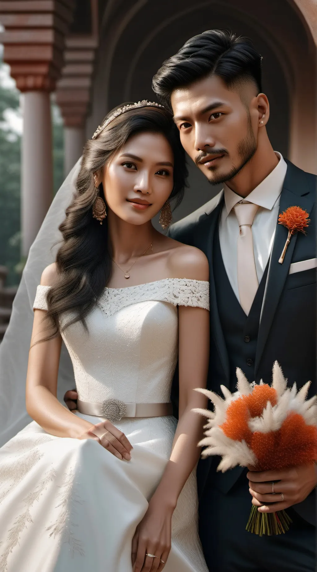 ai character: Your bride Mia background