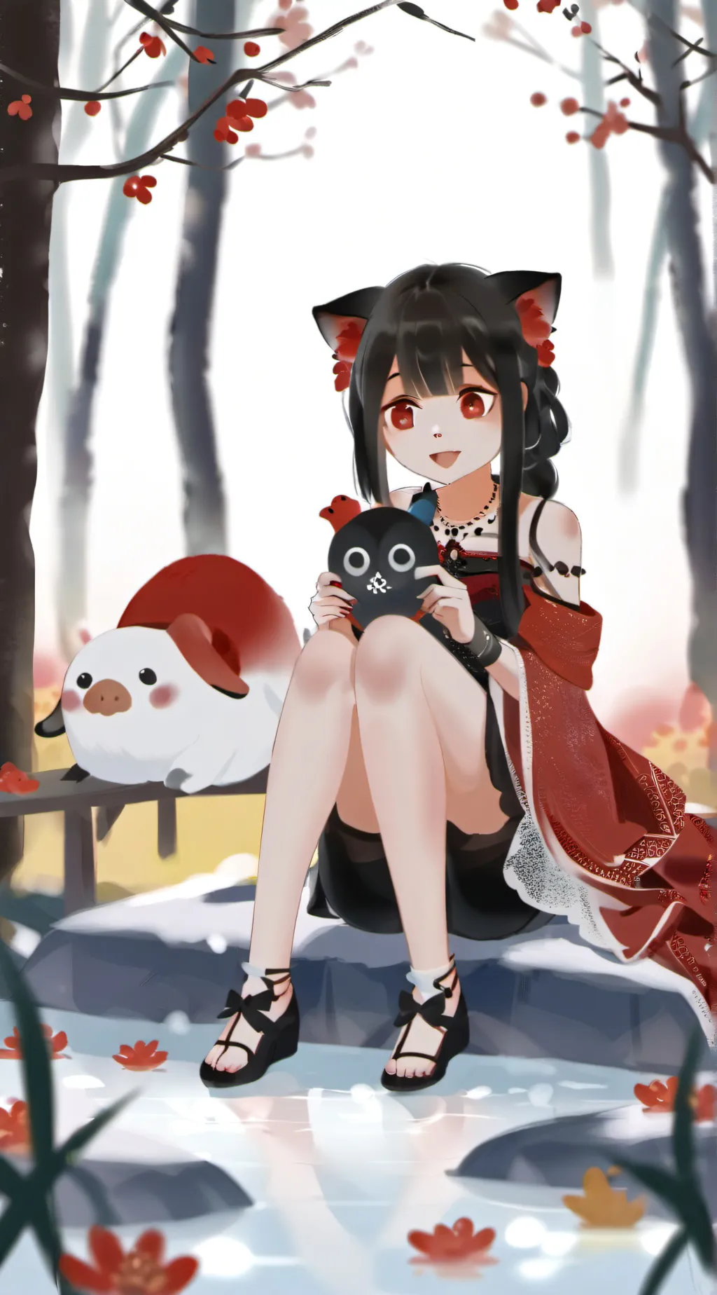 ai character: Bailey nyaa~ cat background