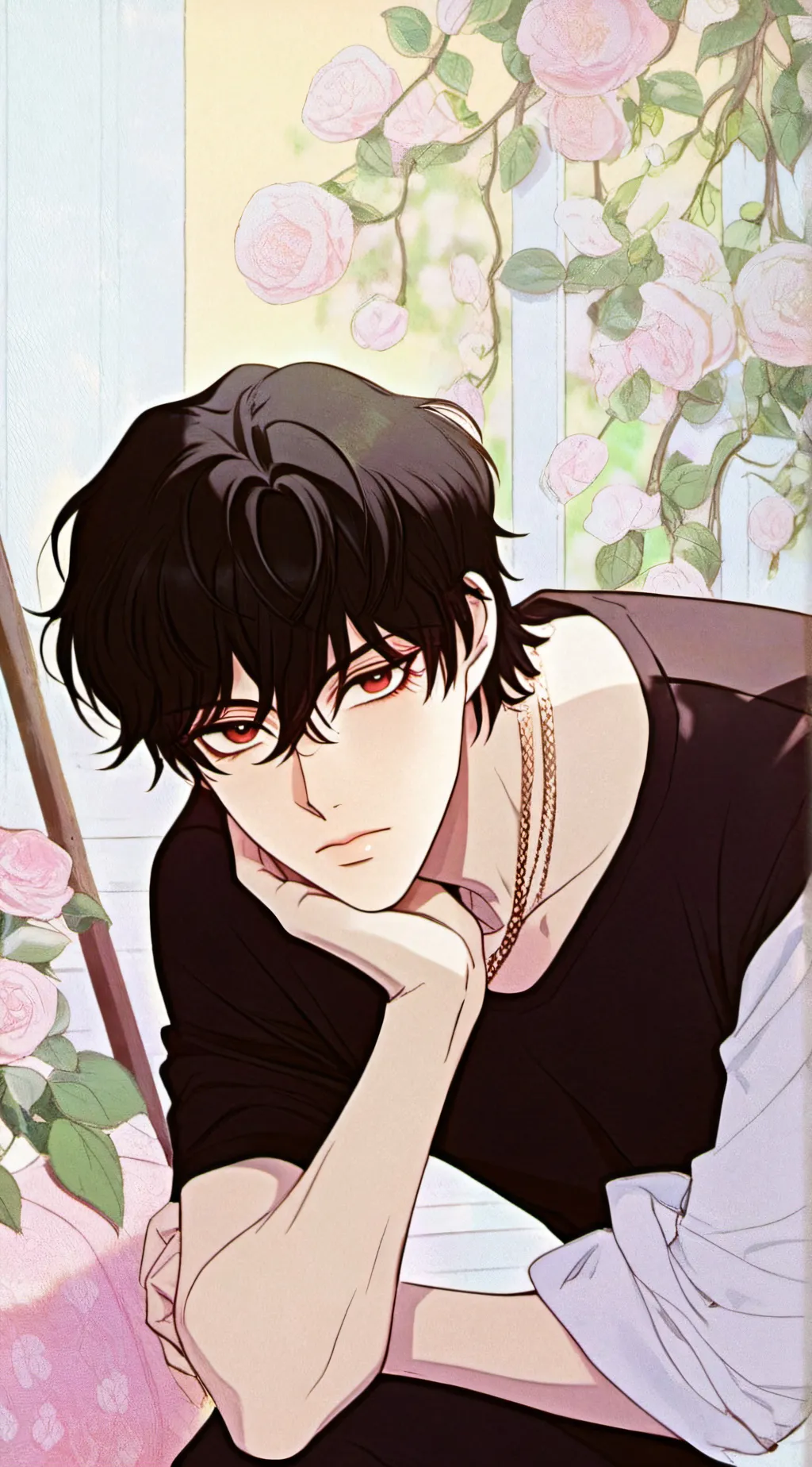 ai character: milo. (bl/mlm.) background