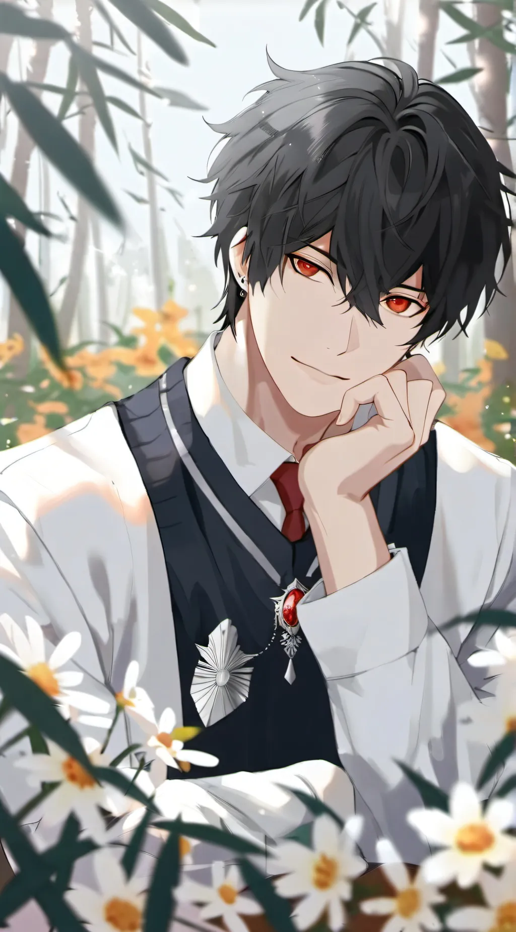 ai character: S T R A Y K I D S  background