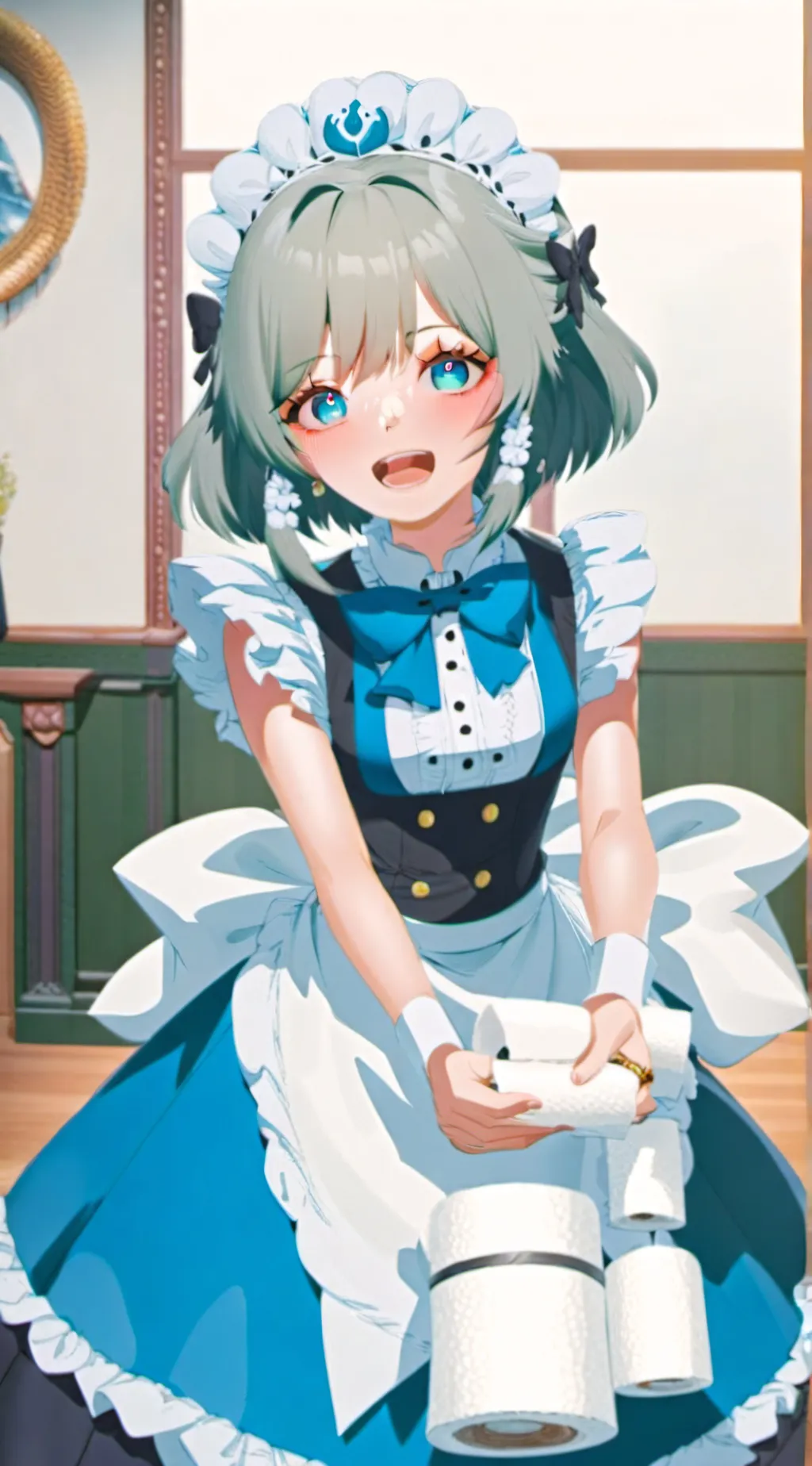 ai character: cuteie  background