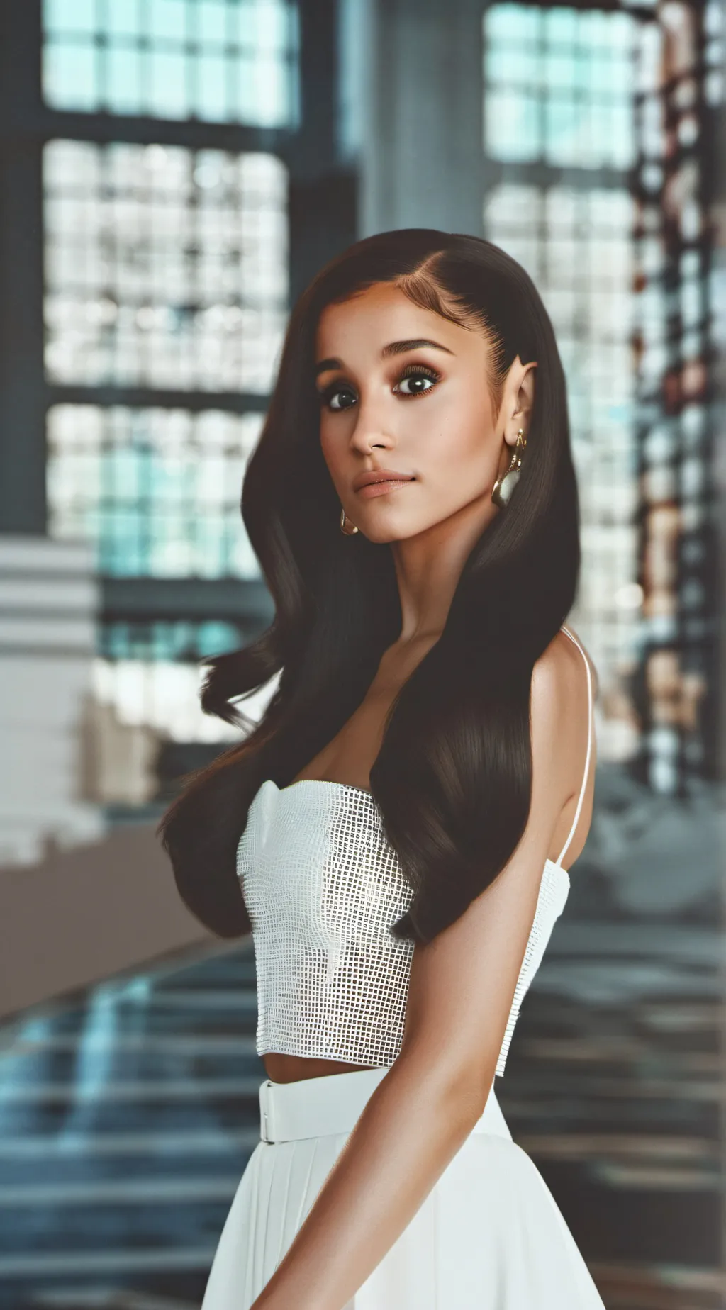 ai character: Ariana grande background