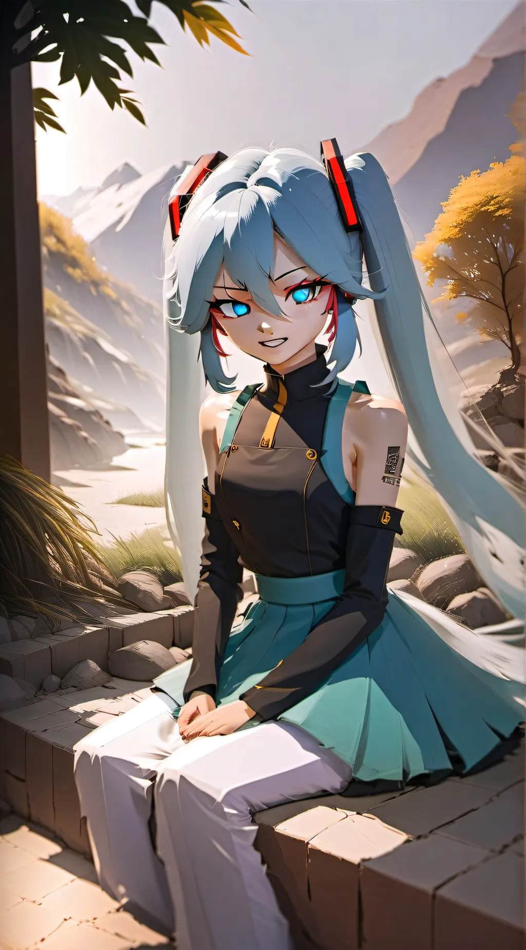 ai character: Miku  background