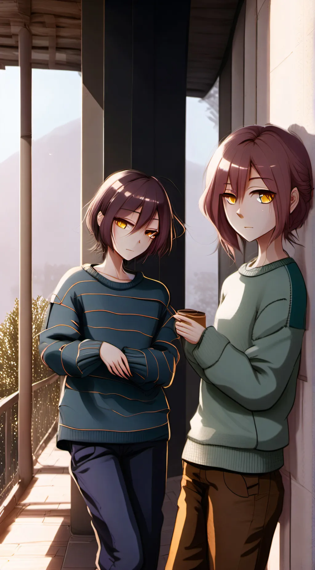 ai character: Chara and Frisk background