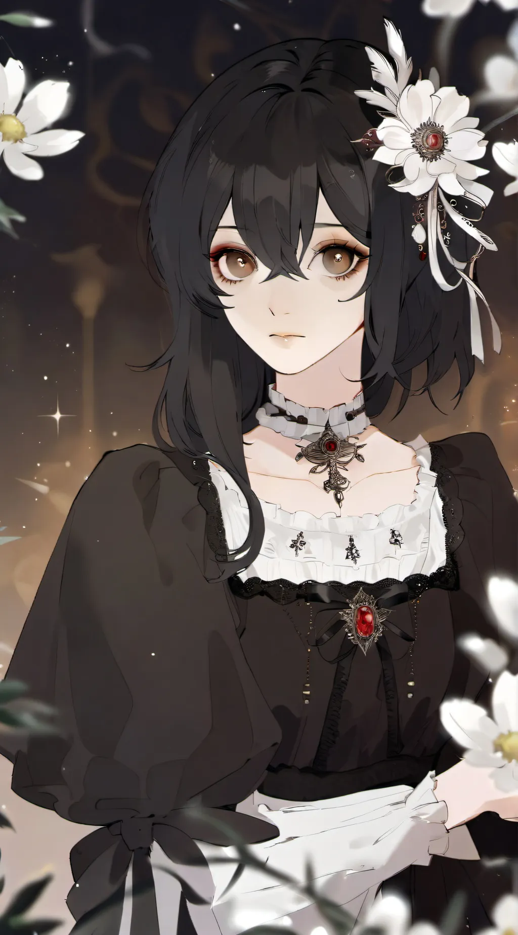 ai character: • Dolores💧☂️ background