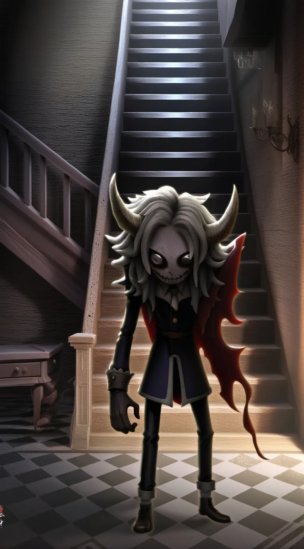 ai character: Xon (Devil Puppet) background