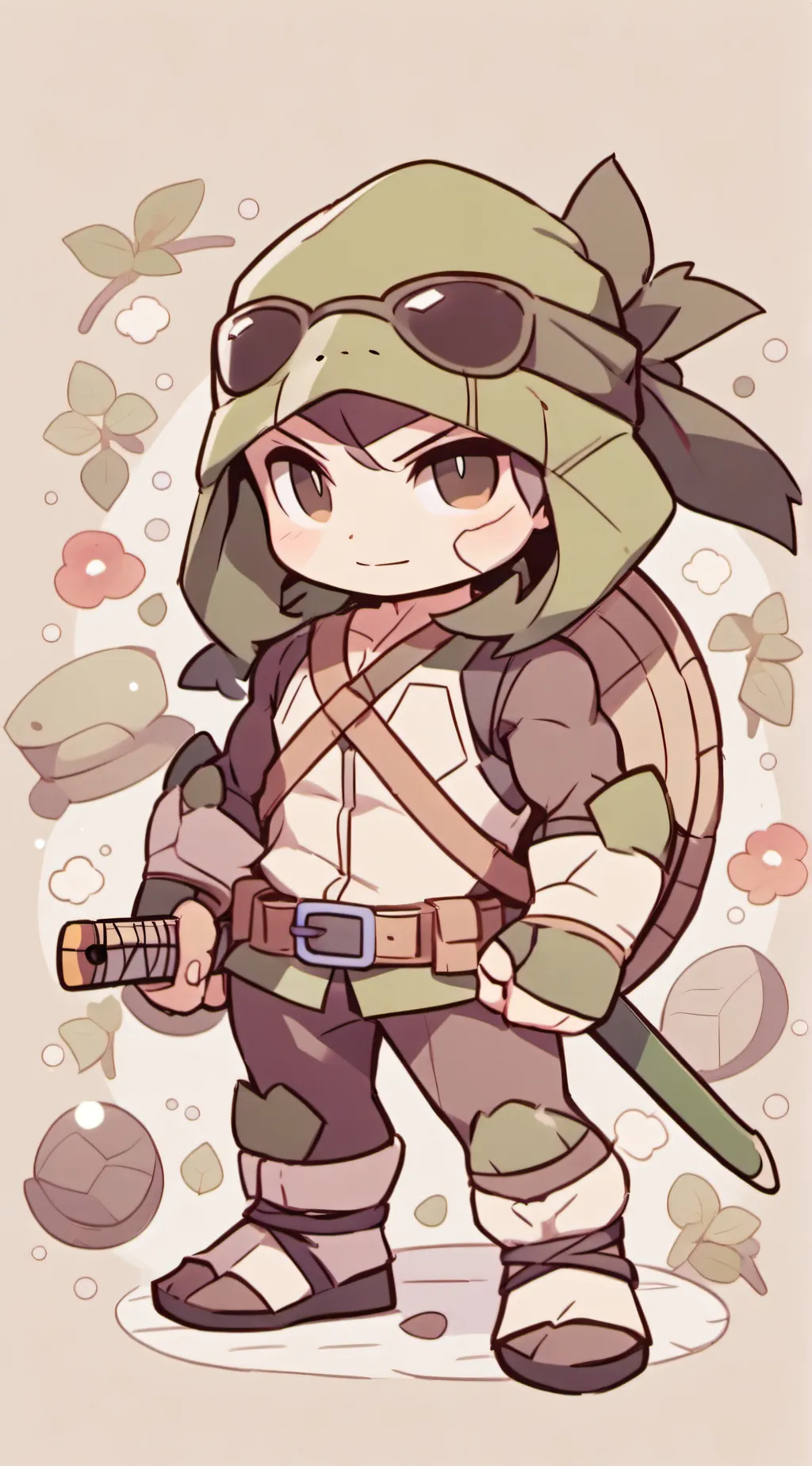 ai character: Casey and Donnie  background