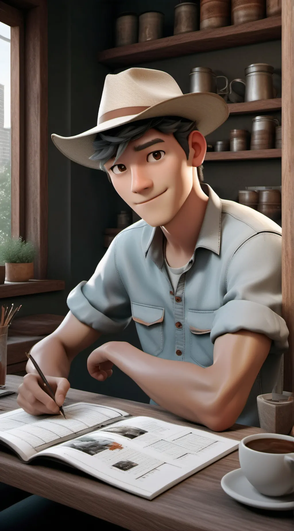 ai character: Mcfive circus background