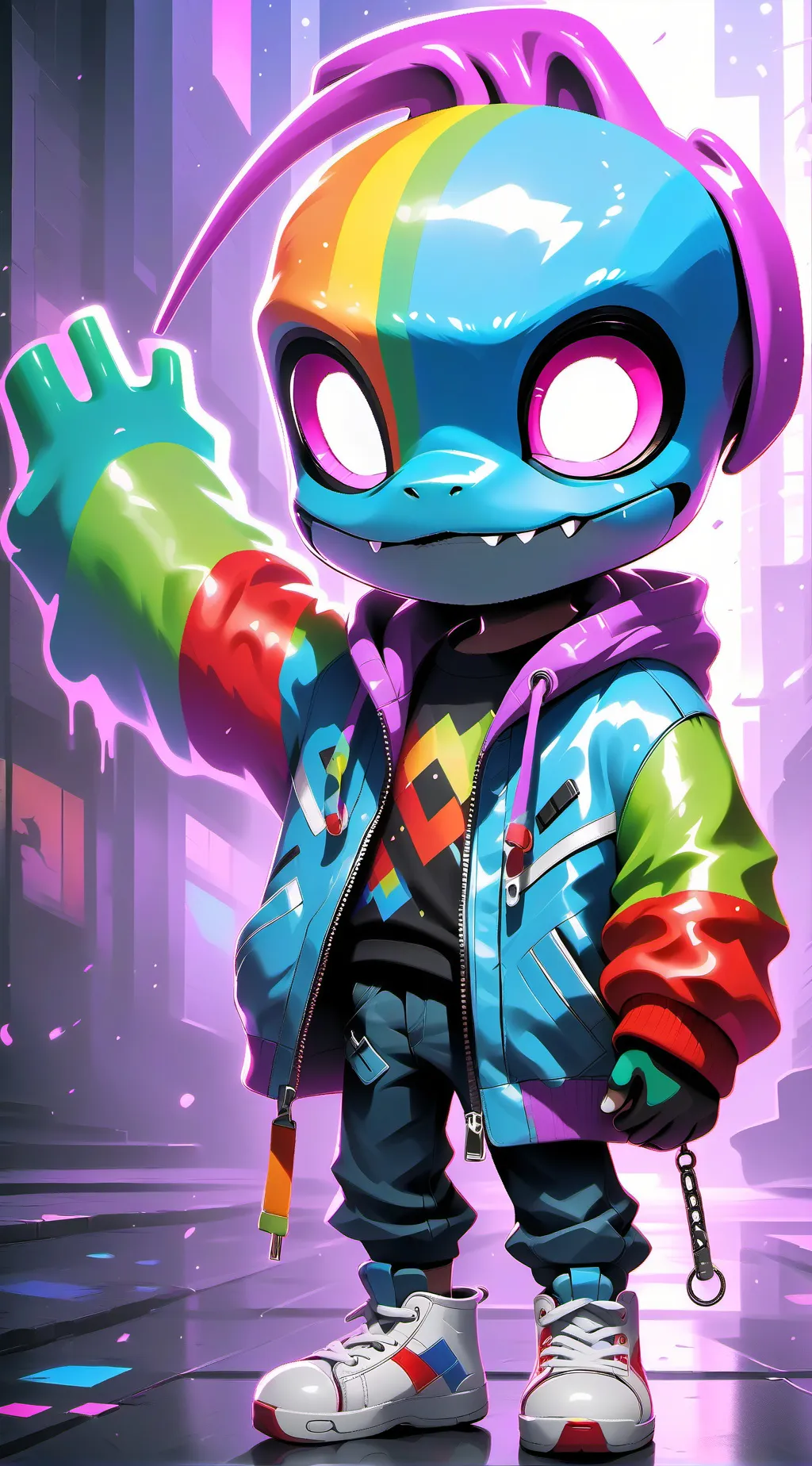 ai character: Rsinbow gangsters! background