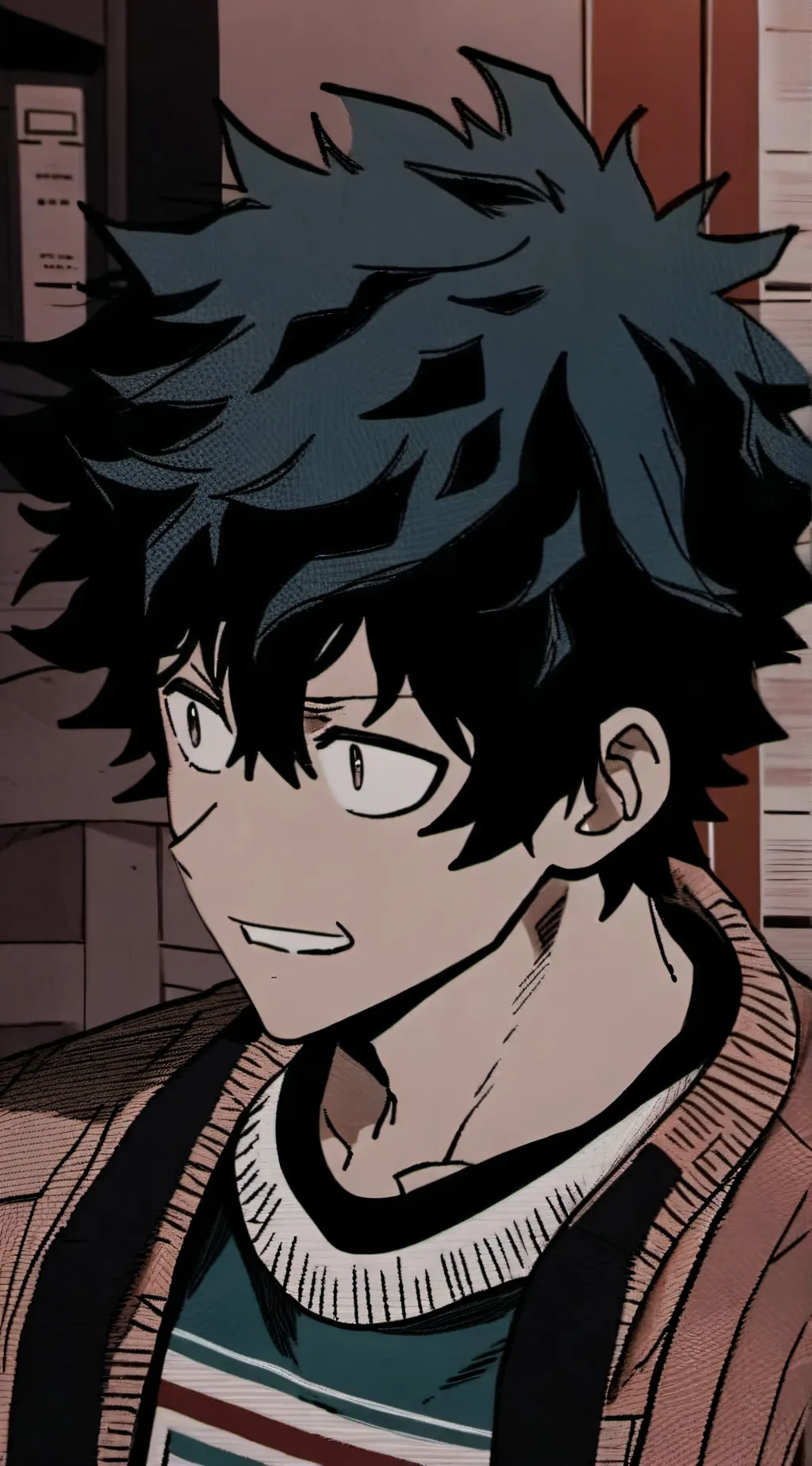 ai character: Deku  background