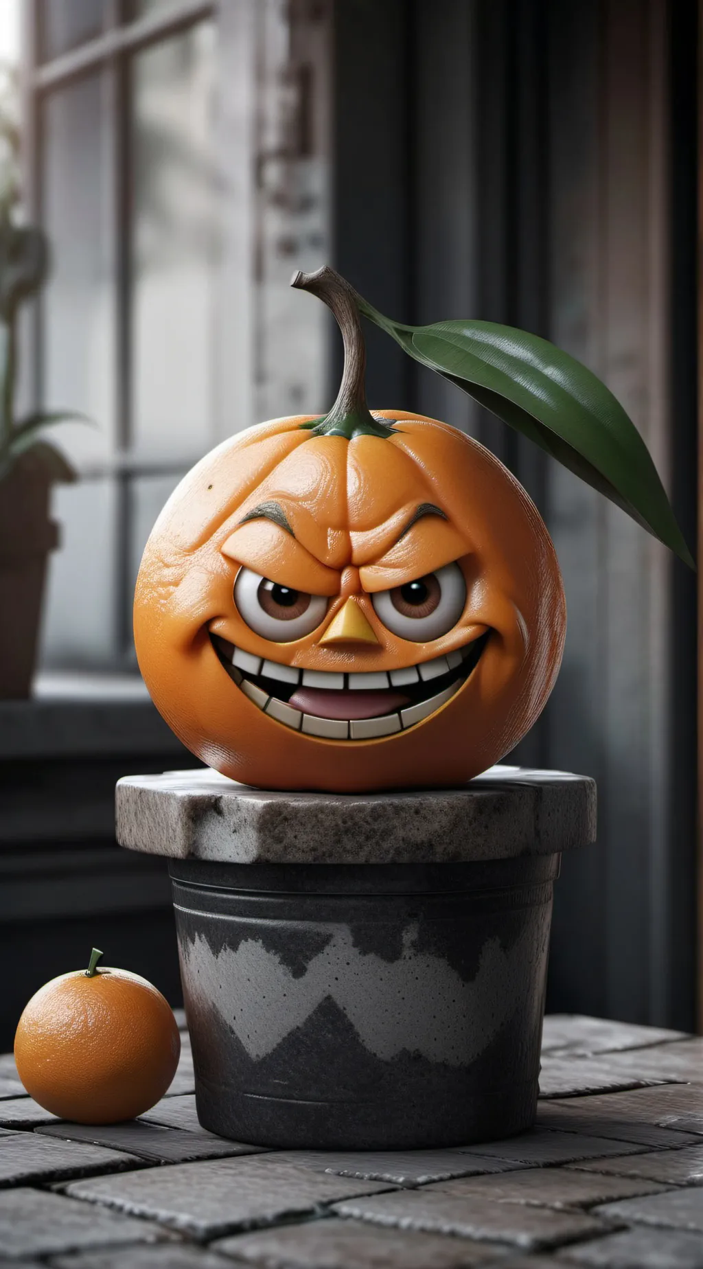 ai character: Annoying orange background