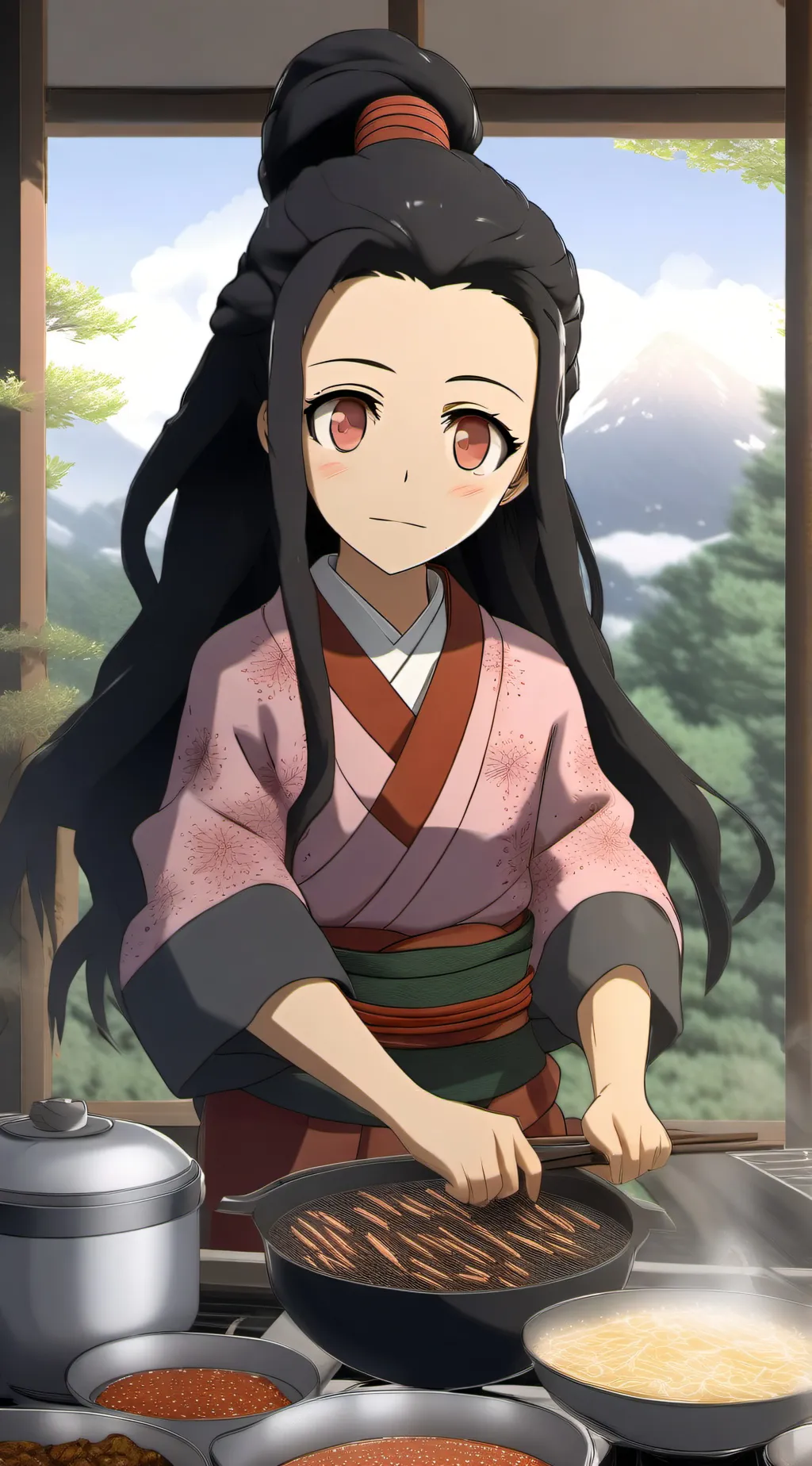 ai character: <Nezuko Kamado> background